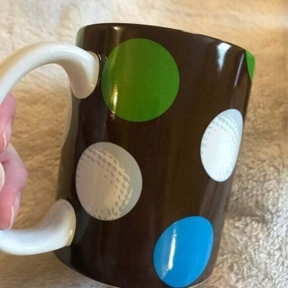 Set of 4 Golf Ball Theme Coffee Mugs By JGH for Golfsmith, Golfer Gift Boxed - Picture 5 of 8